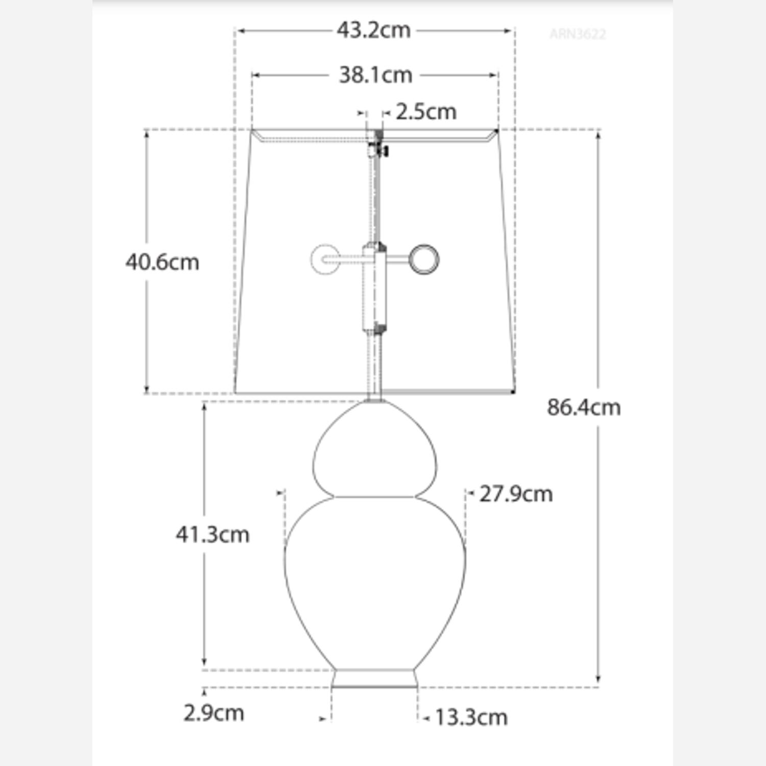 Michelena Table Lamp White Table Lamp Chalk White - Andrew Martin