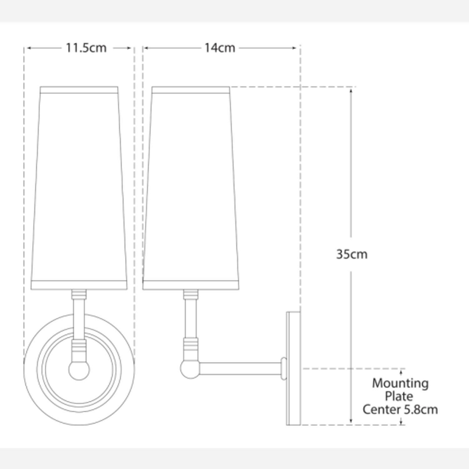 Ziyi Wall Light Nickel Wall Light Polished Nickel - Andrew Martin