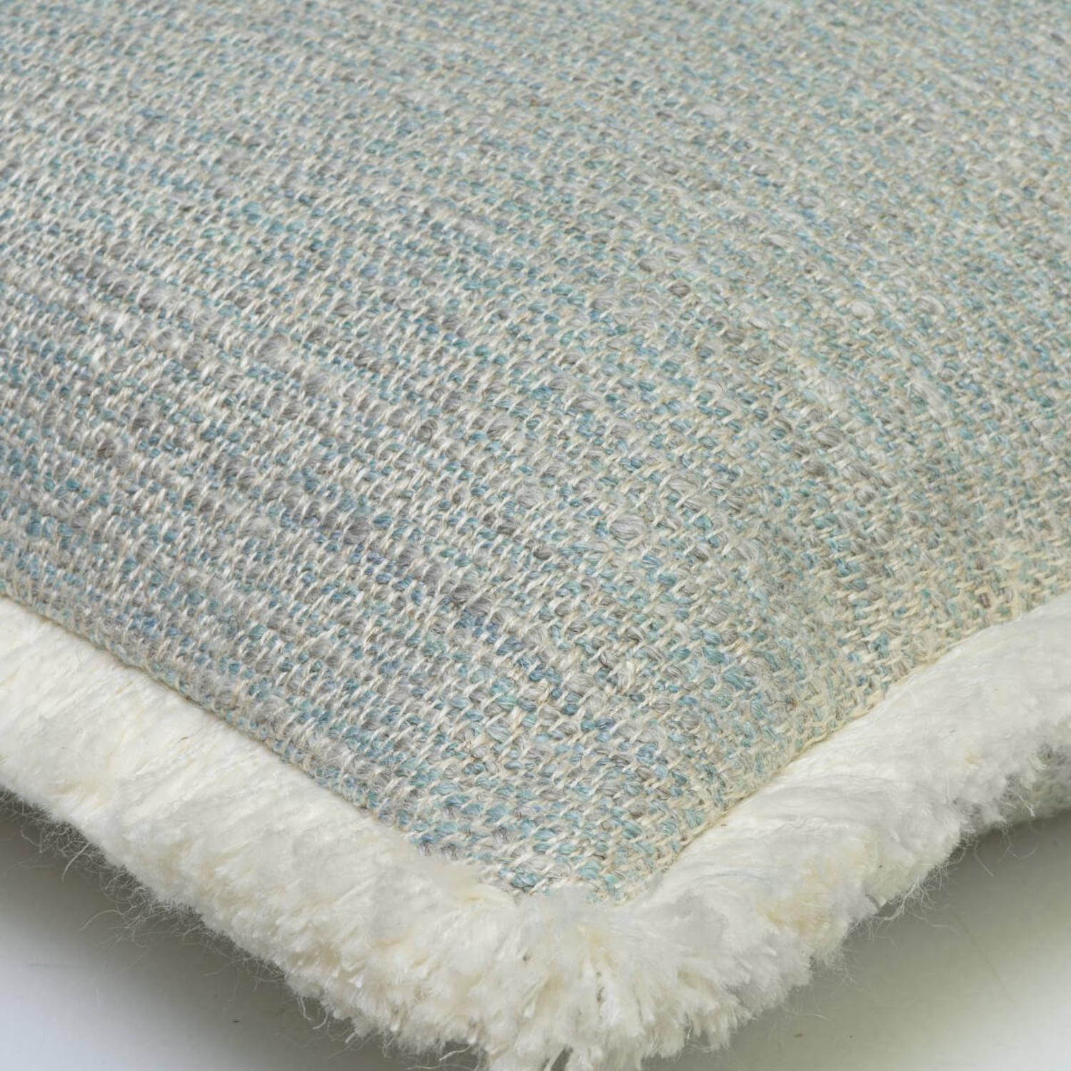Wren Brook Sustainable Feather Cushion 55cm X 55cm - Andrew Martin Sophie Paterson With Trim Fringe Cotton Blend Linen Blend Viscose Blend