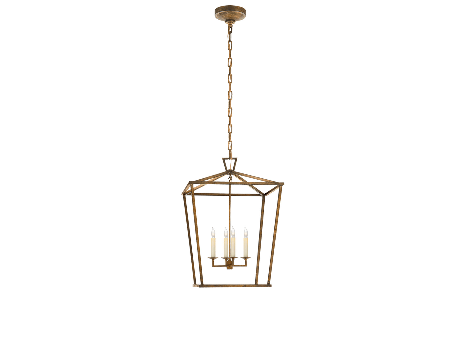 Darlana Gilded Iron Lantern Pendant Light