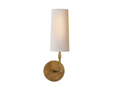 Ziyi Wall Light in Hand-Rubbed Antique Brass - Andrew Martin