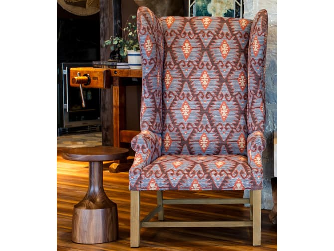 Espiga Blue Fabric - Andrew Martin