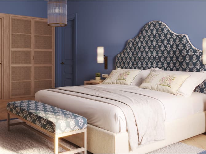 Sprig Denim Fabric - Andrew Martin