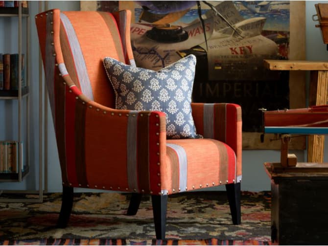 Sprig Denim Fabric - Andrew Martin
