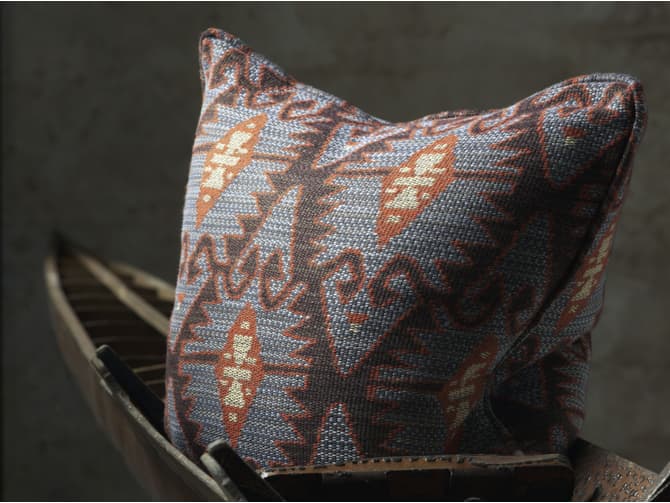 Andrew Martin Espiga Blue クッションカバー キリム柄 Espiga Blue Fabric - Andrew Martin