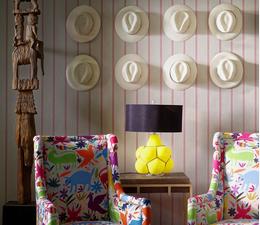 Ric_Rac_Carnival_wallpaper_Venus_Chairs_in_Tiki_Tiki_Carnival_Breuer_side_table_Ernest_table_lamp