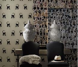 cheeky_monkey_ebony_wallpaper_cecile_dining_chairs_mabel_console_table