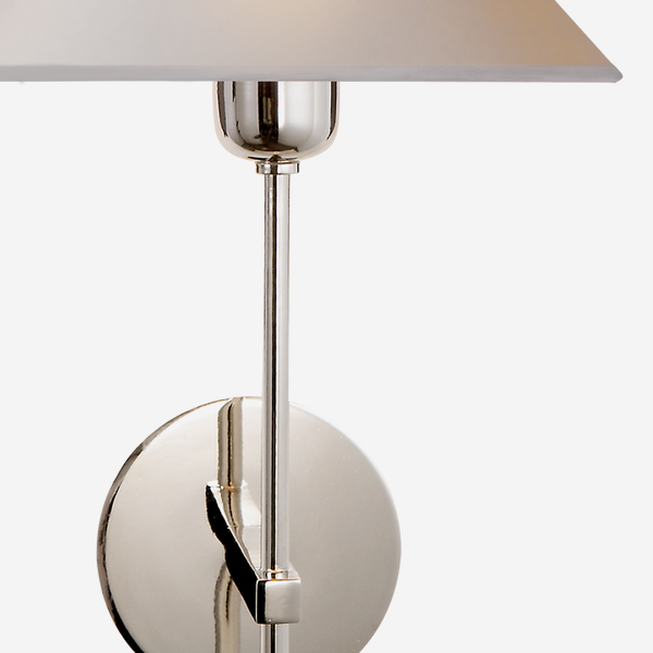 Hackney Wall Light in Polished Nickel Andrew Martin