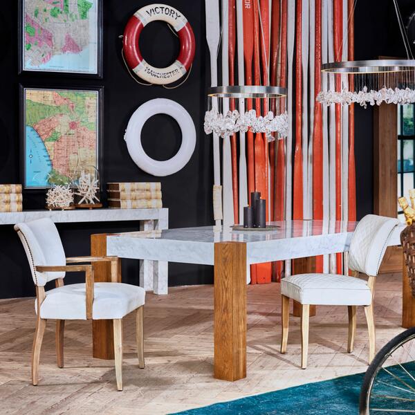 Mimi Dining Chair Leather Armchair Andrew Martin