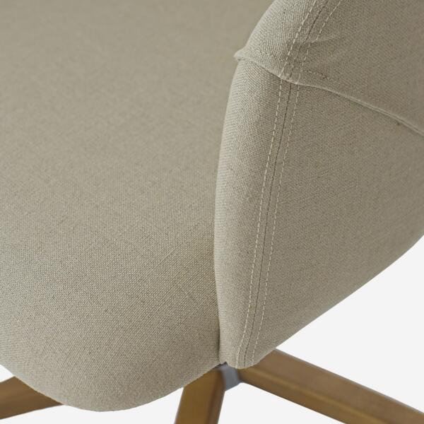 Koda Desk Chair Linen Swivel Chair Andrew Martin