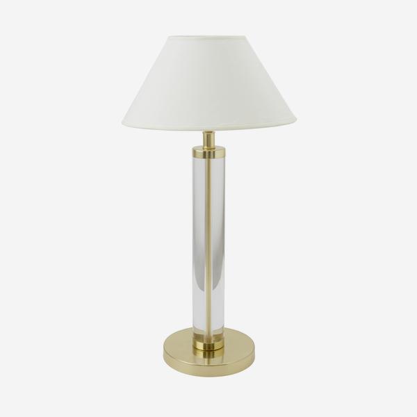 acrylic and gold lamp