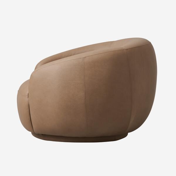 Haynes Swivel Chair in Leather Andrew Martin